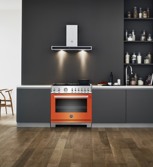 Bertazzoni's range in orange