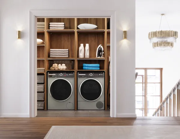 Bosch 800 Series Compact Washer and Dryer - High-Efficiency Laundry Solution for Small Spaces
